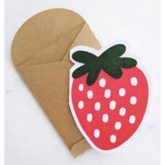 strawberry card and envelope