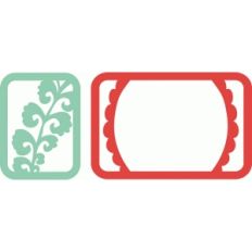 leaf and scallop circle cards