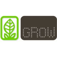 leaf cross-stitch 'grow' card