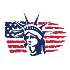 Torn American flag