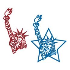 4th of July floral Statue of Liberty