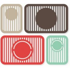 stripes and circle cards