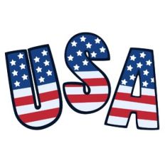 USA Flag Letters