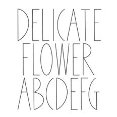 BFC Delicate Flower Skinny Handwriting Font