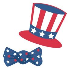 Patriotic Top Hat and Bow Tie Props