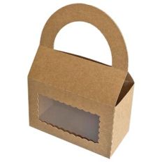 Round Handled Tote with Scallop Rectangle Window
