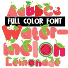 Watermelon Lemonade Color Font