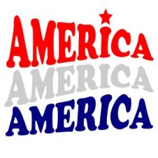 AMERICA WAVY FLAG USA