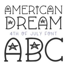 BFC American Dream Star 4th of July Font