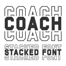 BFC Coach Stacked Sports Font