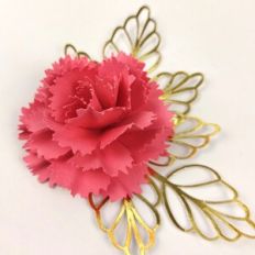 3D Flower with foliage for cake topper 2