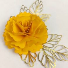 Flower 91 with foliage for cake topper