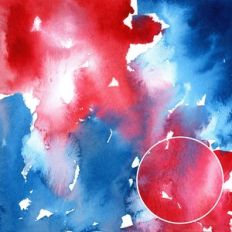 Red White Blue Blended Watercolor Background Pattern