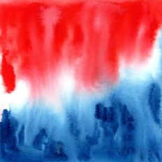 Red White Blue Watercolor Pour Blend Background Pattern