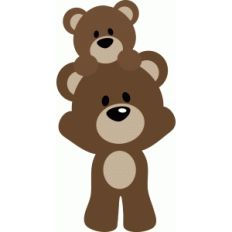 cute bears with baby and parent