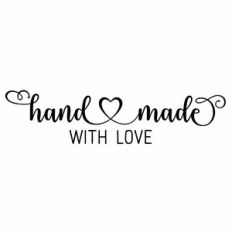 Hand Made With Love Heart Quote