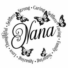 Nana Circle Butterfly Wall Art Decor