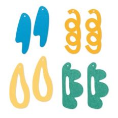 Fun shapes Earring Template, Faux Leather Earrings