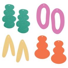 Fun shapes Earring Template, Faux Leather Earrings
