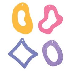 oval shapes Earring Template, Faux Leather Earrings