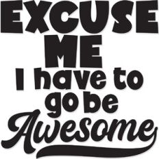 Excuse me, I have to go be Awesome