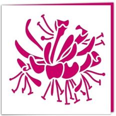 Honeysuckle Flower Cutout Card