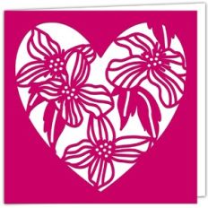 Flowering Clematis Heart Card