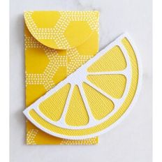 lemon card and envelope