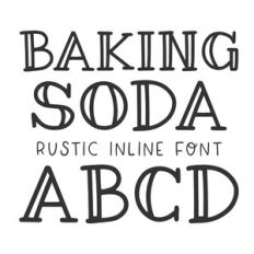 BFC Baking Soda Rustic Inline Font