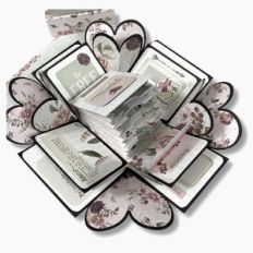 EXPLOSION HEART ACCORDION RECTANGLE BOX
