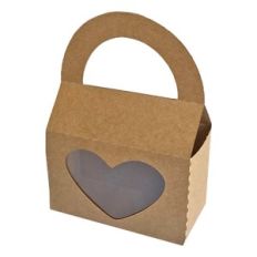 Round Handled Tote with Heart Window