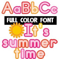 It's Summer Time Color Font