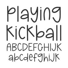 BFC Playing Kickball Kids Handwriting Font