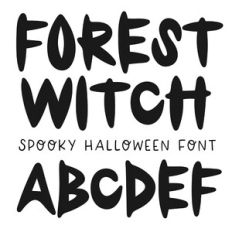 BFC Forest Witch Spooky Halloween Font