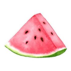 Watercolor Watermelon Fruit Print and Cut
