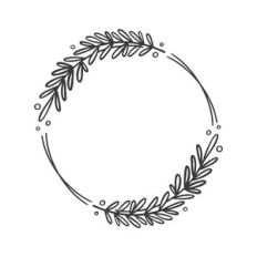 Leaf Messy Circle Simple Wreath