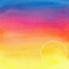 Sunset Ombre Watercolor Gradient Background
