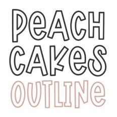 BFC Peach Cakes Outline Font