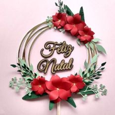 Christmas Wreath Cake Topper
