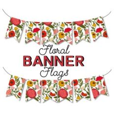 Floral Baby Banner Flags