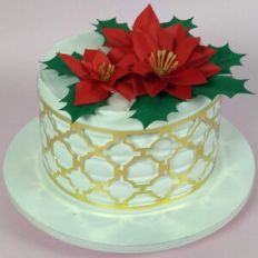Christmas Floral Cake Topper