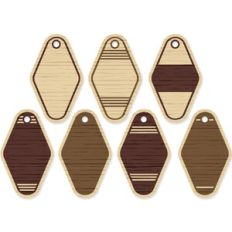 Retro Motel Key Tag Set