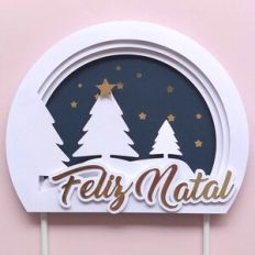 Snowy Christmas Cake topper