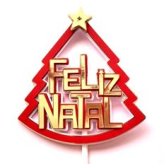 Merry Christmas Tree cake topper