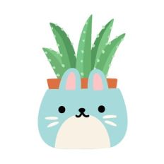 Kawaii Bunny Planter with Aloe
