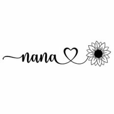 Nana Sunflower Heart Word