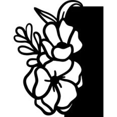 Floral Monogram Letter I