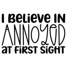 I Believe In Annoyed At First Sight Quote