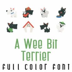 A Wee Bit Terrier Full Color Font