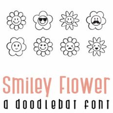 Smiley Flower Doodlebat Font